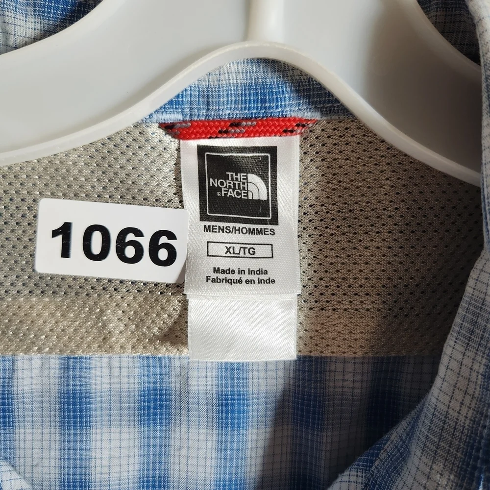 The North Face Blue Plaid Men's XL Button Up Shirt